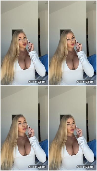 Blon.dieee leaked video with her big boobs and sexy red lips. Blonde girl in white t-short! Download it now.