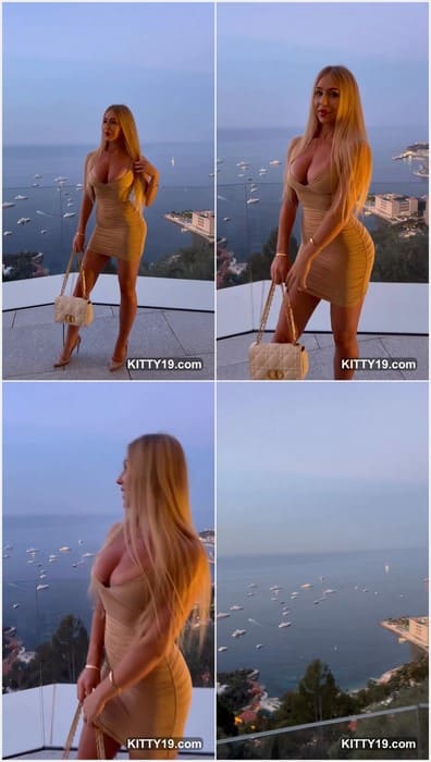 Teenager Blon.dieee Aurelie blonde big boobs model in sexy tight dress. So cute model! Download it.