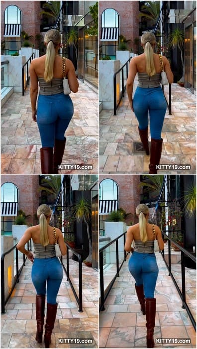 Sexy Catlin Hill onlyfans model walking in tight jeans and posing on camera for her fans! Download it.