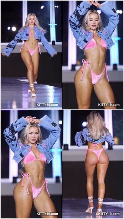 Catlin Hill ass so amazing and big. Fintess model and instagram influencer posing on bikini show in USA for fans.
