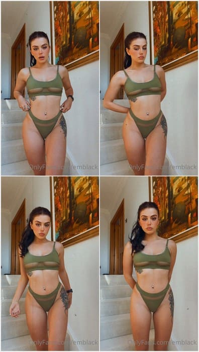 Emily Black leaked video with sexy body in green ini bikini on full leaked video. Her Instagram page private and so hot!